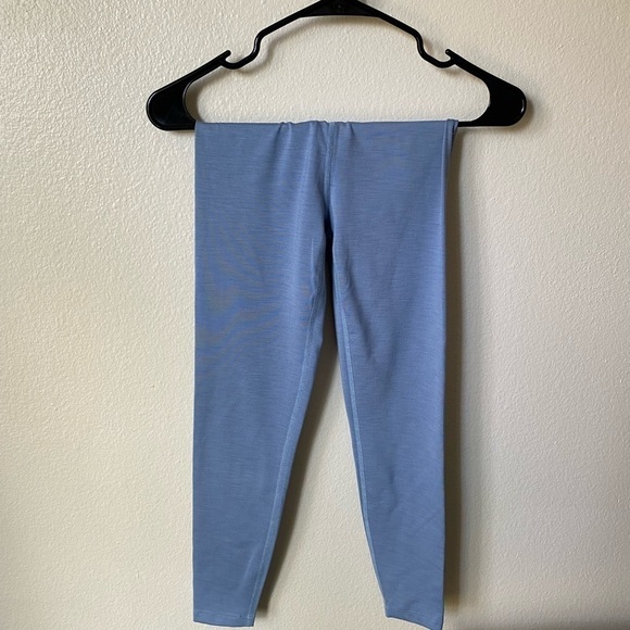 Beyond Yoga Women’s Heather Rib Midi High Waisted Legging Blue Size XS Tight - Picture 2 of 9